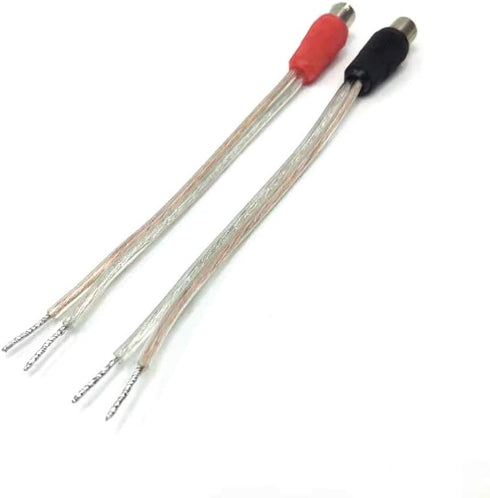 GaoZo Speaker Wire To RCA Female Adapter, RCA Plug Cable?RCA Plug Adapter (Black/Red)...
