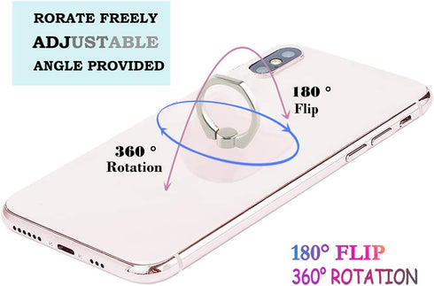 Transparent Cat Cell Phone Ring Holder Kickstand,360 Rotation Clear Cat Cell Phone Finger Ring Grip Stand for Phones,Pad...
