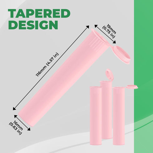 10 Pack 116mm Plastic Pop Top Tube - Child Resistant Smell Proof Containers for Herbs and Spices | UV and Moisture Resistant Medication Container ...