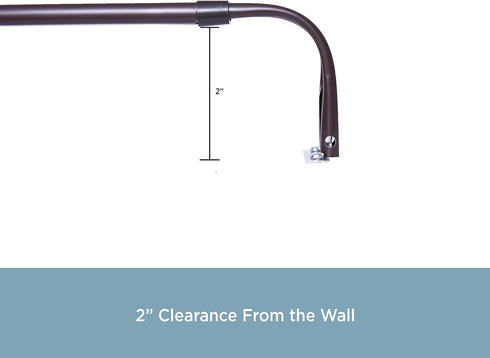 Kenney 514 Single Curtain Rod, 28 to 48-Inch, Espresso...