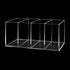 Acrylic Pen Holder 4 Compartments Clear Pencil Holder Organizer Makeup Brush Holder...