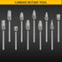 Carbide Burr Set Compatible with Dremel Rotary Tool 10Pcs Die Grinder Bits Rotary File Rasp with 1/8" Shank Tool Accessories for Attachments Cutti...