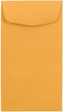 JAM PAPER #6 Coin Business Envelopes - 3 3/8 x 6 - Brown Kraft - 50/Pack...