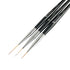 Winstonia Striping Nail Art Brushes for Long Lines, Details, Fine Designs. 3 pcs Striper Brushes with Caps - AMAZING TRIO...