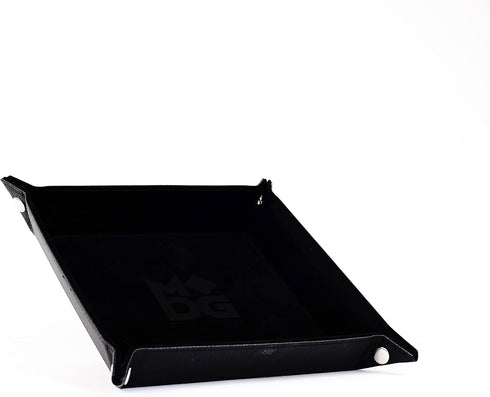 FanRoll by Metallic Dice Games Fold Up Velvet Dice Tray w/PU Leather Backing: Black, Role Playing Game Dice Accessories for Dungeons and Dragons...