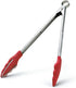 Browne & Co Cuisipro 12-Inch Silicone Tongs with Teeth, Red...