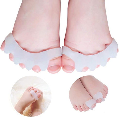 GloDeals Bunion Corrector 6 PCS Kids Toe Separator, Kids Toe Separator Soft Gel Bunion Pad&Spacer Kit Bunion Cushions Drift Pain Pads for Feet Ove...