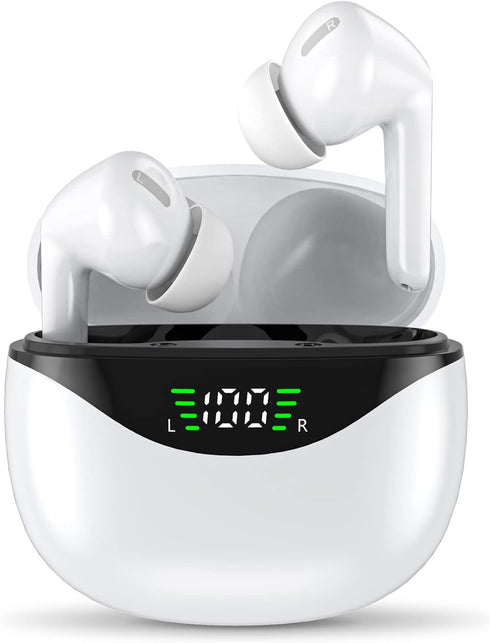 A6 Wireless Earbuds 60H Playtime in-Ear Bluetooth 5.3 Headphones with LED Power Display IPX5 Waterproof Earphones Immersive Stereo Sound Deep Bass...