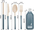 4Pack Folding Cutlery Set with Case, Travel Foldable Collapsible Portable Wheat Spoon Fork Straw Utensil Tableware for Picnic Camping...