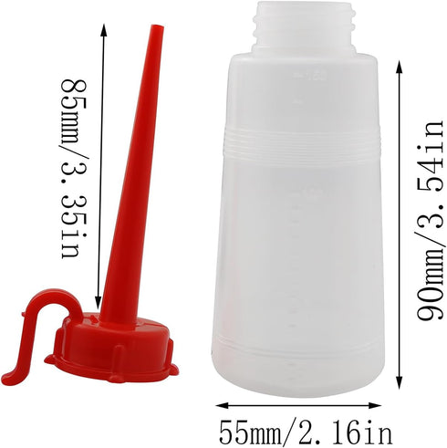 LQ Industrial 3pcs Sewing Machine Oiler 160ml Oil Dispenser with Long Angled Oil Bottle Sewing Machine Long Tip Double Needle Plastic Oil Dispense...