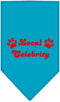 Pet and Dog Bandana Screen Printed, Local Celebrity Turquoise Small...