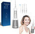 Water Dental flosser Cordless for Teeth Cleaning Mode Oral irrigator 300ML Braces, rechargeble Portable IPX7 Waterproof, White...