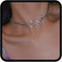 CLOACE Rhinestone Choker Necklaces Silver Heart Necklace Sparkly Tennis Chain Party Prom Neck Jewelry for Women...