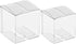 Lucky Monet Clear Gift Boxes 2" x 2" x 2" - 50 Pack, Clear PVC Plastic Boxes Transparent Packing Box Favor Square Boxes for Thanksgiving, Christma...