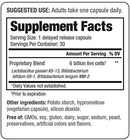 Fifty Plus Probiotic, 30 Count, 6 Billion CFU...