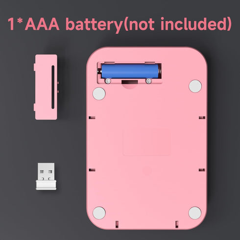 MOFII Wireless Number Pads - Pink Numeric Keypad 18 Keys USB 2.4G Round Keycap Colorful Extensions Keypads, Financial Accounting Portable Numpad 1...