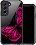 ZHEGAILIAN Case Compatible with Samsung Galaxy S21 Case,Pink Butterfly Case for Galaxy S21 Women Girls,Shockproof Dropproof Case for Samsung S21 C...