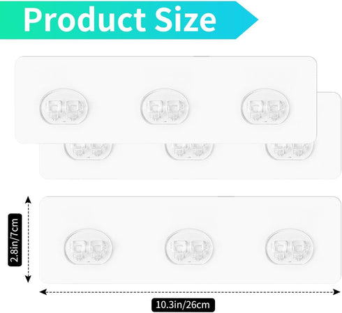 4 Pcs Corner Shower Caddy Adhesive Replacement Hook, No Drilling Strong Transparent Adhesive for Shower Caddy, Bathroom Storage Shelves, Kitchen R...