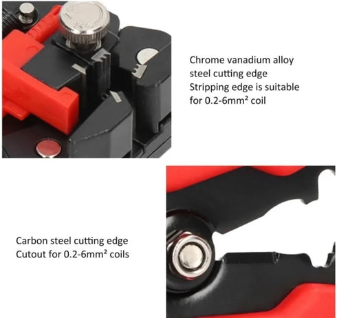 Automatic Wire Stripper, 3 in 1 Self-Adjusting Wire Cutter For Electrical Wire Stripping, Cable Cutting, Crimping Tool from 10-24 AWG...