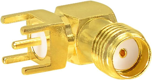 Superbat SMA Connectors Right Angle SMA Female PCB Edge Mount Connector Solder RF Coaxial Adapter 10pcs...