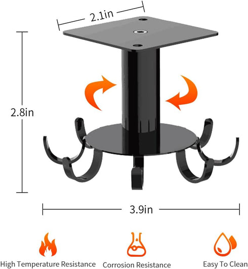 Aosome Under Cabinet Utensil Holder Hanger 360°Rotating Stainless Steel Kitchen Utensil Hanger 8 Hooks...