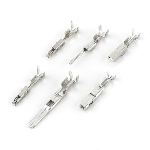 260Pcs 26values Connector Pins Terminal Automotive Car Electrical 1/1.5/1.8/2.2/2.8/3.5mm Wire Removal Non-Insulated Plug Male & Female Crimp...