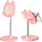 Cute Cat Phone Stand, Cat Head Cell Phone Holder for Desk,Angle&Height Adjustable Compatible with All Smartphone,iPhone,Samsung,Tablet,iPad-Pink...