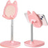 Cute Cat Phone Stand, Cat Head Cell Phone Holder for Desk,Angle&Height Adjustable Compatible with All Smartphone,iPhone,Samsung,Tablet,iPad-Pink...