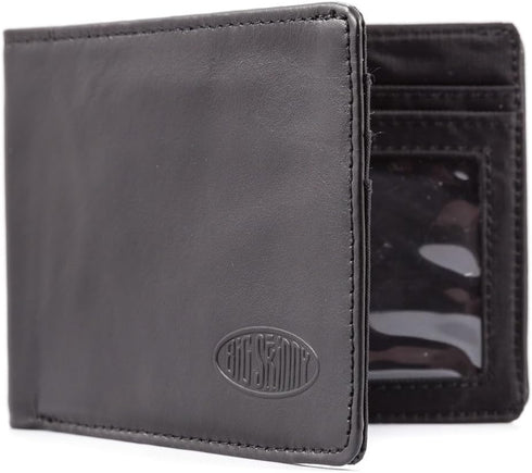 Big Skinny Men's Leather Bifold Slim Wallet, Holds Up to 25 Cards...