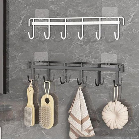 2 Pieces Kitchen Utensil Hooks,Adhesive Kitchen Utensils Hanging Rack,Wall Mount Kitchen Utensil Holder for Tools/Towel/Knife...