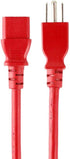 Monoprice Power Cord - NEMA 5-15P to IEC 60320 C13, 18AWG, 10A/1250W, 125V, 3-Prong, 2ft, Red...