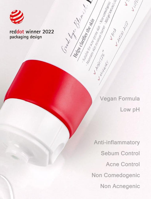 MIZON Good Bye Blemish Low pH Cleanser, Cleanser for troubled skin, Acne Treatment, Breakout Treatment, Korean Skincare, Acne Spot Treatment, Soot...