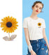 Yellow Sunflower Brooch For Women Lady Rhinestone Plant Flower Brooch Clothes Collar Dress Scarf Decoration Lapel Pin Jewelry...
