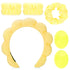 Spa Headband for Washing Face Sponge Bubble Headbands Face Wash headband and wristband set for Women Girls Makeup Skincare Cute Head Wear Portable...
