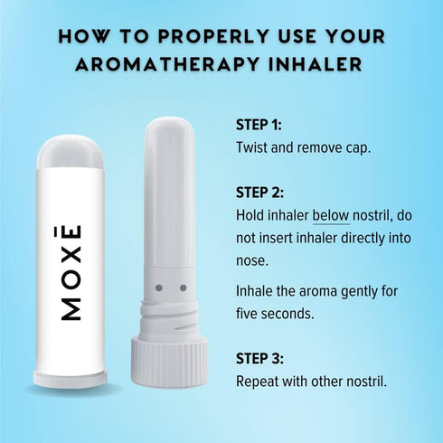 MOXE Cinnamon Essential Oil Nasal Inhaler, Therapeutic No-Mess Aromatherapy, 100% Pure and Undiluted, Stimulates Focus & Concentration, Relieves T...