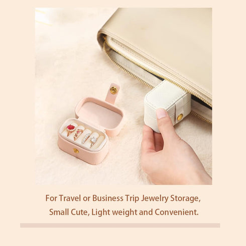 Travel Jewelry Ring Case,Small Jewelry Ring Box,Ring Holder,Mini Travel Jewelry Case Portable Ring Storage Case, for Women Girls, for Travel,Busin...