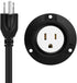 (1.6Feet) Waterproof 15Amp 125V Outdoor Power Outlet Extension Cord?SJTW 14AWG,Nema 5-15R 15A Outlet Extension Cord...