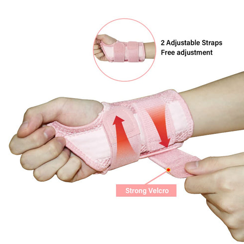 HYCOPROT Wrist Brace Night Wrist Sleep Support Splint Compression Sleeve Adjustable Straps for Wrist Pain Relief, Carpal Tunnel, Arthritis, Tendon...