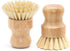 4 Packs Bamboo Palm Scrub Brush Sisal Dish Brush Round Natural Dish Scrubber for Cast Iron Pots, Pans, Kitchen Sink and Vegetable...