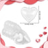 Jangostor 20 Packs Clear Heart Ornaments Balls Valentine‘s Day Ornaments Ball to Fill, DIY Plastic Fillable Valentine Decorations Tree Balls Baubl...