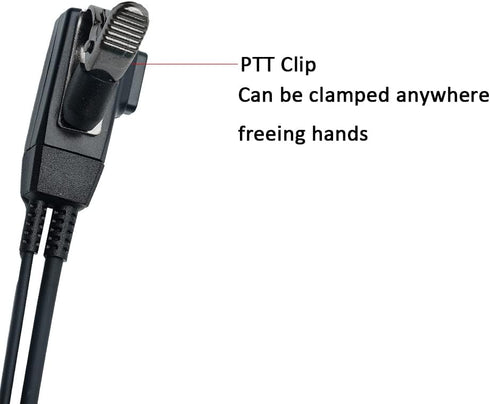 Walkie Talkie Headset with PTT Mic 1 Pin Covert Acoustic Tube Earpiece for Talkabout MH230R MR350R T200 T200TP T260 T260TP T460 T600 MT350R 2 Way ...