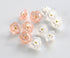 Flower Buttons for Sewing 15/32 inch (11.5mm) Translucent Blouse Button Craft Scrapbooking Pink White Mix Pack of 30pcs...