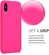 kwmobile Case Compatible with Apple iPhone Xs Case - TPU Silicone Phone Cover with Soft Finish - Neon Pink...