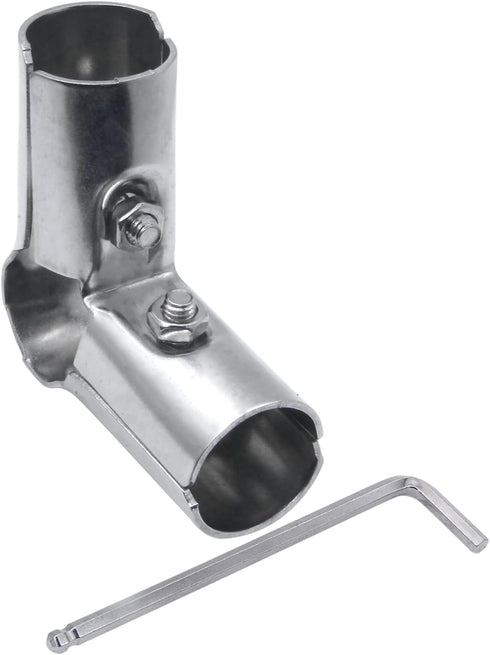 2 Sets of 90 Degree Structural Pipe Connectors, 3-way Metal Connectors, for 3-Way Pipe Clamp end Rail Clamps (for 1" or 25MM or 3/4" OD, Silver)...