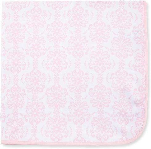 Little Me Unisex Baby Swaddling Receiving Blankets, Damask Scroll, 30 x 27 Inches...