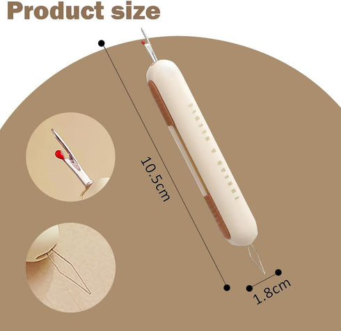 Seam Ripper, 2024 Upgrade 2 in 1 Needle Threader for Sewing, Threading and Thread Removal Tools, Sewing Seam Thread Remover for Needle Work Patter...