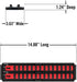 Ernst Mfg. 8493 RD Socket BOSS Tray High-Density System with (2) Red 13" Socket Rail + (28) Twist Lock Clips, 3/8" Drive - Made in USA...