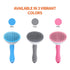 Cat Brush with Release Button, universal for cats and dogs, one click release, brush and flea comb combination set?Pet Hair Comb Tear Stay Removal...