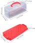 Portable Bread Box with Handle Loaf Cake Container Plastic Rectangular Food Storage Keeper Carrier 13inch Translucent Dome for Pastries, Bagels, B...