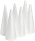 6 Pack Foam Cones for Crafts, DIY Art Projects, Handmade Gnomes, Trees, Holiday Decorations (3.8 x 9.5 in)...